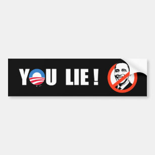 Anti-Obama - Sie Lügen-Autoaufkleberweiß Autoaufkleber
