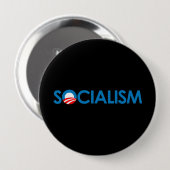 Anti-Obama - Sozialismus Button (Vorne & Hinten)