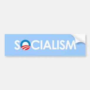Anti-Obama - Sozialismusweiß Autoaufkleber