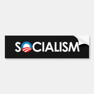 Anti-Obama - Sozialismusweiß Autoaufkleber