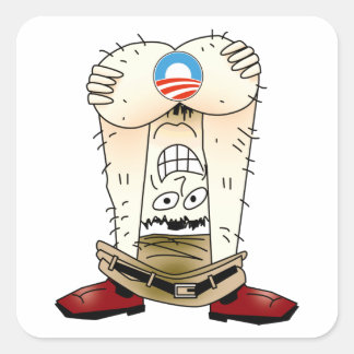 Anti-Obama-Sticker Quadratischer Aufkleber