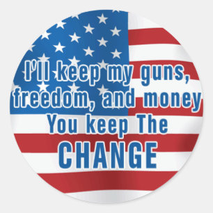 Anti-Obama-Sticker Runder Aufkleber