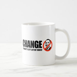 Anti-Obama-T - Shirt - Änderung ist, was über 2 Kaffeetasse
