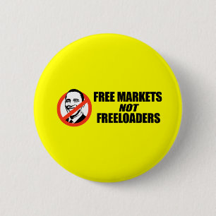 Anti-Obama-T - Shirt - freie Märkte Button