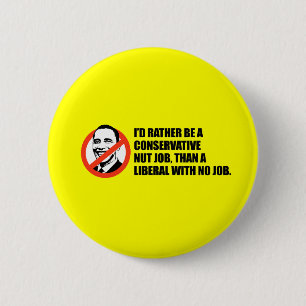 Anti-Obama-T - Shirt - Nussjob oder kein Job Button