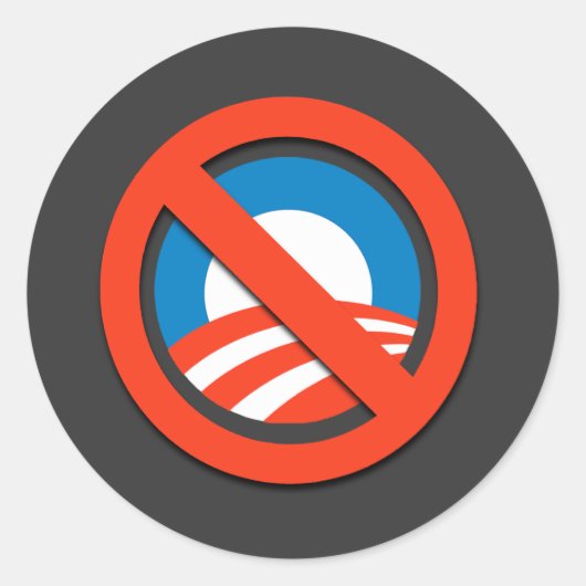 Anti-Obama-T - Shirt, Tasten, Aufkleber (Vorderseite)