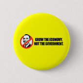 Anti-Obama-T - Shirt - Wirtschaftswachstum Button (Vorderseite)