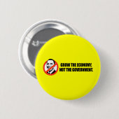 Anti-Obama-T - Shirt - Wirtschaftswachstum Button (Vorne & Hinten)