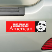 Anti-Obama - tadeln Sie mich nicht, den ich für Autoaufkleber (Auf Auto)
