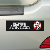 Anti-Obama - tadeln Sie mich nicht, den ich für Autoaufkleber (Auf Auto)