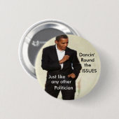 Anti-Obama-Tanzen-Knopf Button (Vorne & Hinten)