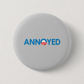 Anti-Obama - verärgert Button (Vorderseite)