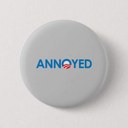 Anti-Obama - verärgert Button (Vorderseite)