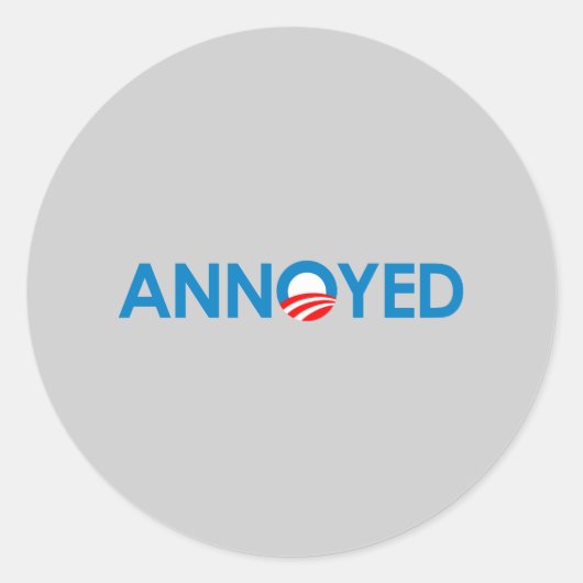 Anti-Obama - verärgert Runder Aufkleber (Vorderseite)