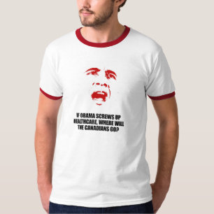 Anti-Obama - wenn Obama oben Gesundheitswesen T-Shirt