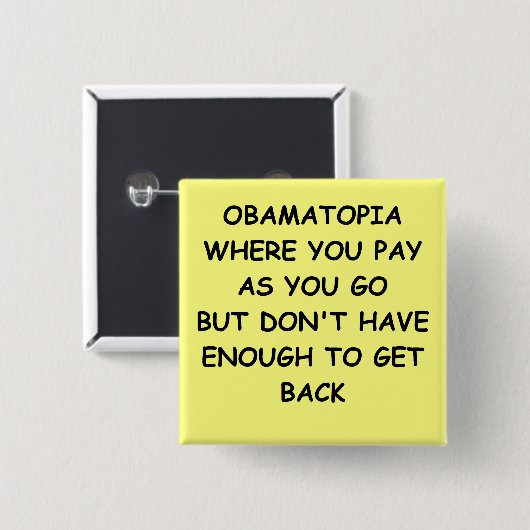 Anti-Obama-Witz Button (Vorne & Hinten)