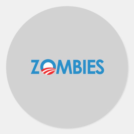 Anti-Obama - Zombies Runder Aufkleber (Vorderseite)