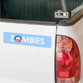 Anti-Obama - Zombies weiß Autoaufkleber (Auf Lkw)