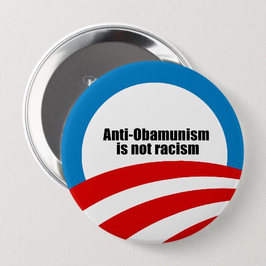 Anti-Obamunismus ist kein Rassismus Button (Vorne & Hinten)