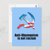 Anti-Obamunismus ist kein Rassismus Postkarte (Vorne/Hinten)