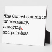 Anti-Oxford Comma Fotoplatte (Seite)