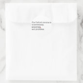 Anti-Oxford Comma Runder Aufkleber (Tasche)