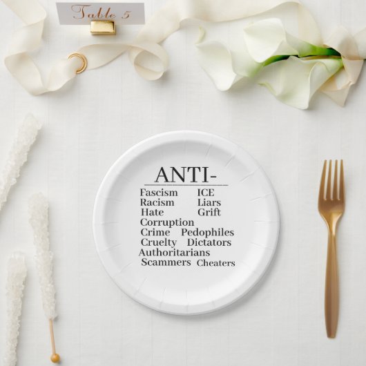 Anti-Pappteller Pappteller (Hochzeit)