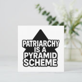 Anti-Patriarchat-Pyramidensystem in Schwarz und We Karte (Stehend Vorderseite)