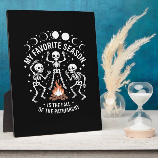 Anti Patriarchat Skeleton Herbstdrossel Fotoplatte (Seite)