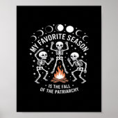 Anti Patriarchat Skeleton Herbstdrossel Poster (Vorne)