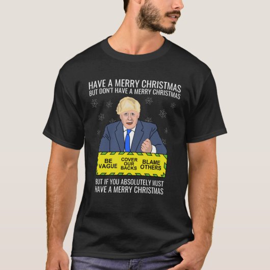 Anti PM Johnson Conservative Tory Political Boris  T-Shirt (Vorderseite)