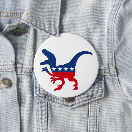 Anti-Politics Patriotic T-Rex Button (Beispiel)