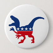 Anti-Politics Patriotic T-Rex Button (Vorderseite)