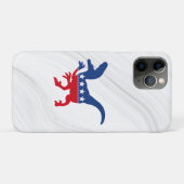 Anti-Politics Patriotic T-Rex Case-Mate iPhone Hülle (Rückseite (Horizontal))