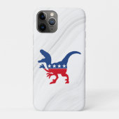 Anti-Politics Patriotic T-Rex Case-Mate iPhone Hülle (Rückseite)