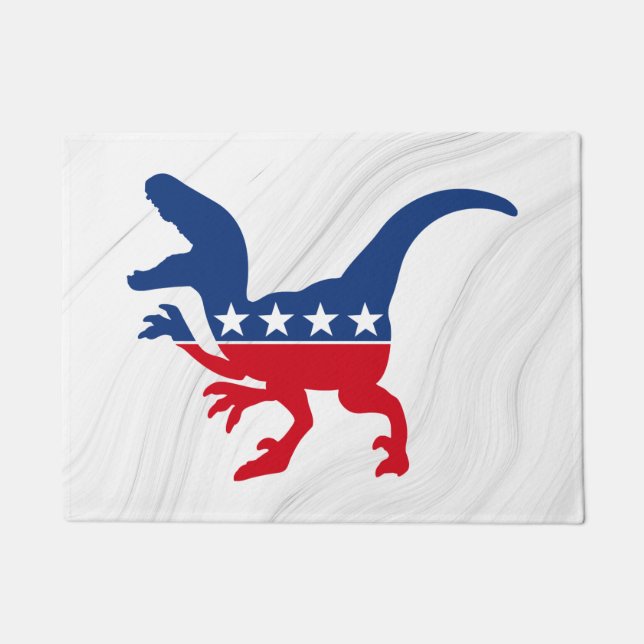Anti-Politics Patriotic T-Rex Fußmatte (Vorderseite)
