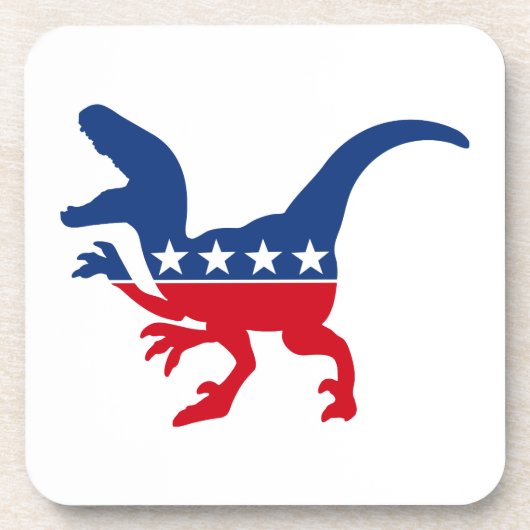 Anti-Politics Patriotic T-Rex Getränkeuntersetzer (Vorderseite)