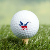 Anti-Politics Patriotic T-Rex Golfball (Insitu T-Shirt)