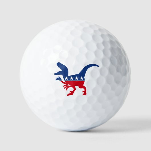 Anti-Politics Patriotic T-Rex Golfball (Vorderseite)