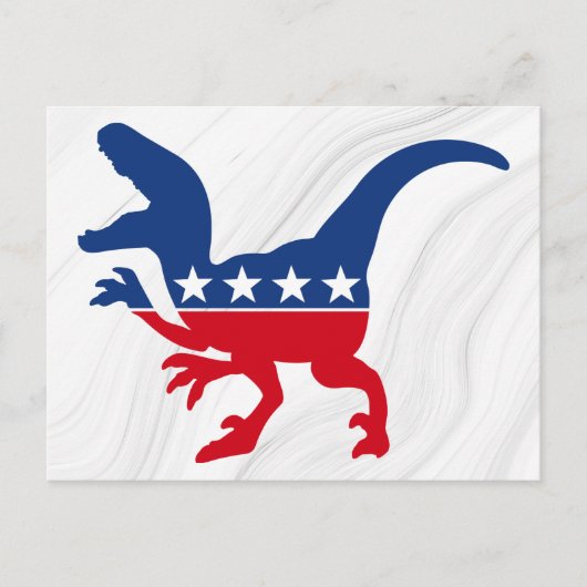 Anti-Politics Patriotic T-Rex Postkarte (Vorderseite)