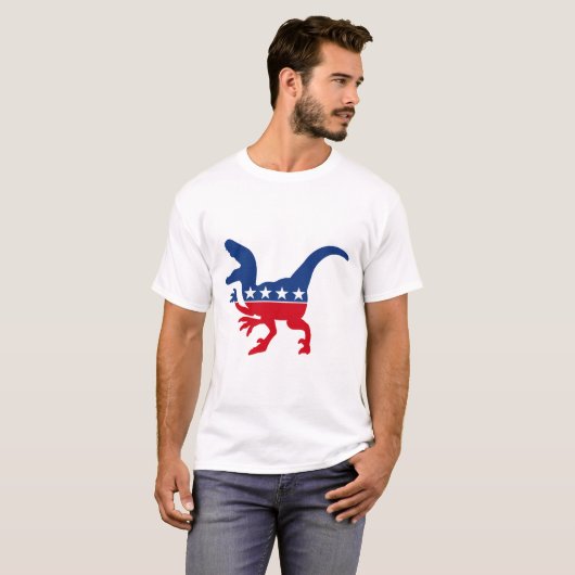 Anti-Politics Patriotic T-Rex T-Shirt (Vorne ganz)