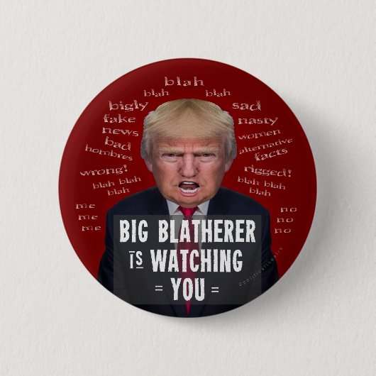 Anti-Präsident Donald Trump 1984 Politische Parodi Button (Vorderseite)
