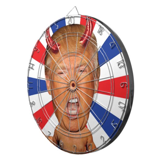 Anti-Präsident Donald Trump Devil Man Baby Dartscheibe (Vorderseite rechts)