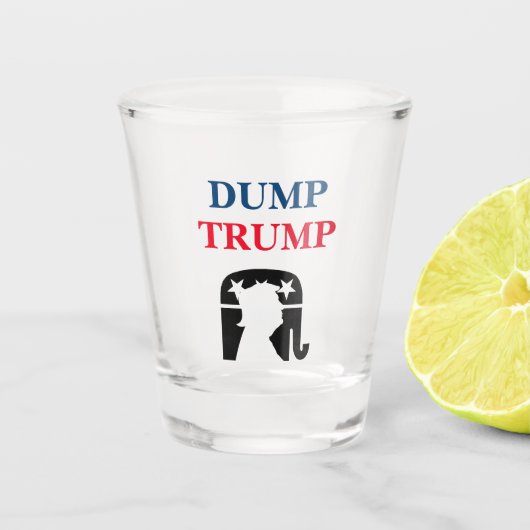 Anti-Präsident Donald Trump-Politik Schnapsglas (Vorderseite)