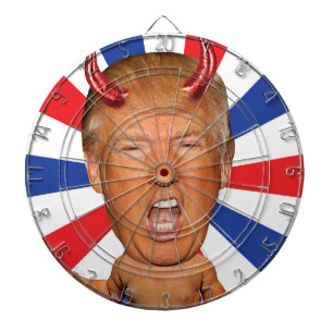 Anti Präsident Donald Trump Teufel Mann Baby Dartscheibe
