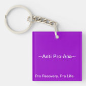 Anti Pro Eating Disease Doppelseitige Keyring Schlüsselanhänger (Vorderseite)