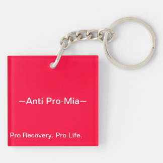 Anti Pro Eating Disease Doppelseitige Keyring Schlüsselanhänger