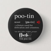 Anti Putin POOTIN Funny Dictionary Button (Vorderseite)