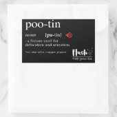 Anti Putin POOTIN Funny Dictionary Rechteckiger Aufkleber (Tasche)