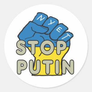 Anti-Putin Runder Aufkleber